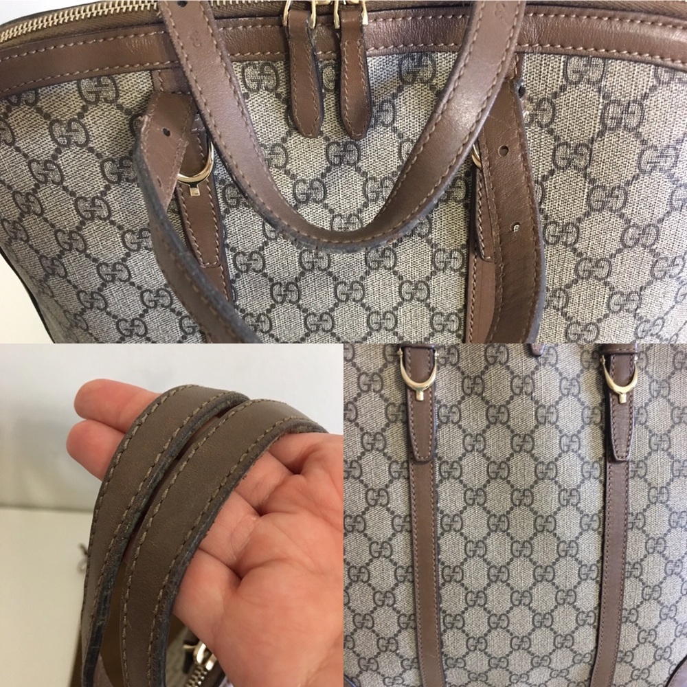 Authentic GUCCI large hand bag coated canvas - Picture 8 of 11